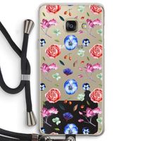 Bloemetjes: Samsung Galaxy A3 (2016) Transparant Hoesje met koord