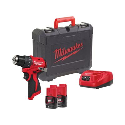 Milwaukee M12 BLDDRC-202C Compacte accu schroefboormachine 12V 2.0Ah in koffer - 4933499686