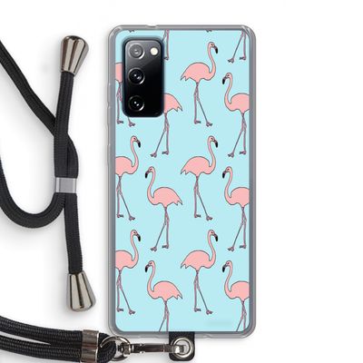 Anything Flamingoes: Samsung Galaxy S20 FE / S20 FE 5G Transparant Hoesje met koord