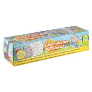 Creative Craft Group Placemats kleuren pasen met kleurpotloden & stickers, 6st.