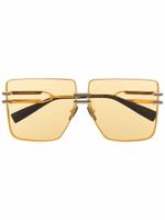 Balmain Eyewear lunettes de soleil Gendarme à monture oversize - Or - thumbnail