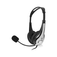 Hoofdtelefoon met microfoon Ewent EW3562 Zwart Zilverkleurig
