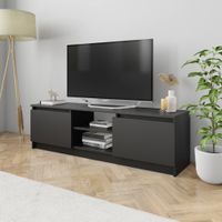 vidaXL Tv-meubel 120x30x35,5 cm spaanplaat zwart - thumbnail
