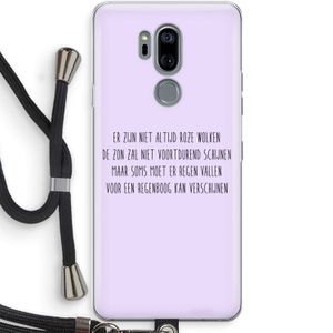 Regenboog: LG G7 Thinq Transparant Hoesje met koord