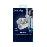 Celly Slim1 Headset Draadloos In-ear Oproepen/muziek Bluetooth Wit - thumbnail