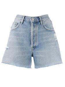 AGOLDE short en jean à effet usé - Bleu