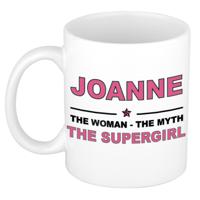 Joanne cadeau mok - Woman Myth Supergirl - naam koffiemok - 300 ml - collega - moederdag