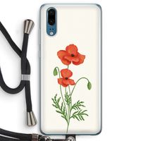 Red poppy: Huawei P20 Transparant Hoesje met koord