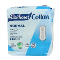 Vuokkoset Maandverband normaal organisch katoen 14 Stuks