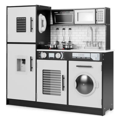 Kinderkeukenset met Oven Wasmachine Magnetron Waterdispenser Telefoon Licht Geluid Keukenspeelgoed Cadeau voor Kinderen 3+