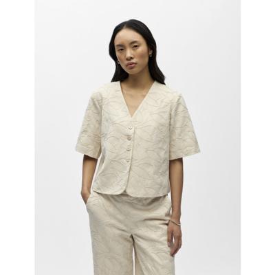 Object - Beige | Dames | Blazer | Beige | 38 | regular | Kamst mode