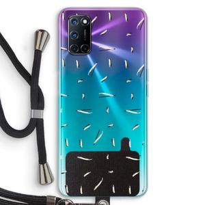 Hipster stripes: Oppo A72 Transparant Hoesje met koord