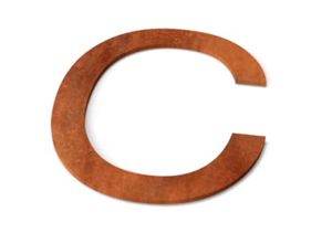 Letter C Model: Huisletter Corten - Geroba