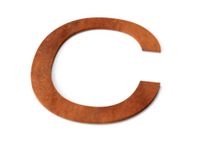 Letter C Model: Huisletter Corten - Geroba