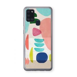 Bold Rounded Shapes: Samsung Galaxy A21s Transparant Hoesje