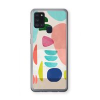Bold Rounded Shapes: Samsung Galaxy A21s Transparant Hoesje