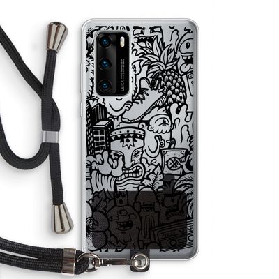 Vexx Black Mixtape: Huawei P40 Transparant Hoesje met koord