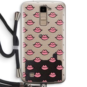 Lipjes: LG K10 (2016) Transparant Hoesje met koord