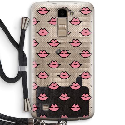 Lipjes: LG K10 (2016) Transparant Hoesje met koord