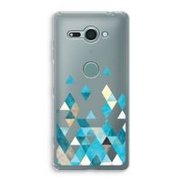 Gekleurde driehoekjes blauw: Sony Xperia XZ2 Compact Transparant Hoesje