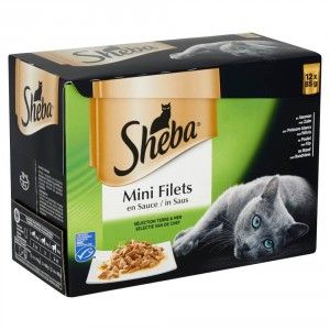 Sheba Mini Filets Selectie van de Chef in saus natvoer kat (zakjes 85 g) 4 x (12 x 85 g)