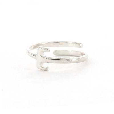 Imotionals Ring Letter E Zilver