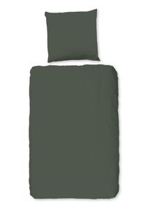Pure Dekbedovertrek "uni dessin" - Groen - (155x220 cm) - Microfiber