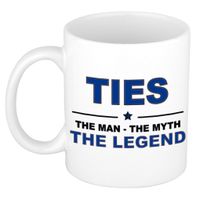 Naam cadeau mok/ beker Ties The man, The myth the legend 300 ml   - - thumbnail