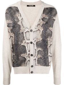 Roberto Cavalli cardigan à imprimé peau de serpent - Tons neutres