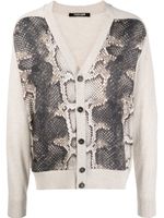 Roberto Cavalli cardigan à imprimé peau de serpent - Tons neutres