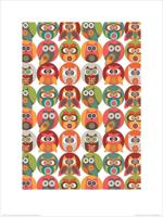 Kunstdruk Valentina Ramos - Owls Family 30x40cm Kunstdruk Valentina Ramos - Owls Family 30x40cm