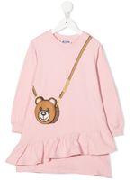 Moschino Kids robe volantée à imprimé graphique - Rose