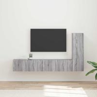 Tv-meubelset Wandgemonteerd 2 pcs Grijs Sonoma Bewerkt hout