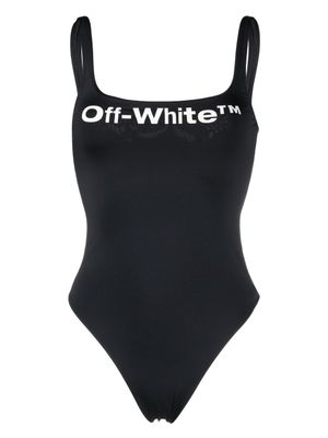 Off-White maillot de bain à logo imprimé - Noir