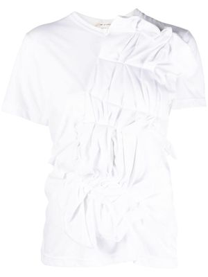 Comme Des Garçons t-shirt à fronces - Blanc