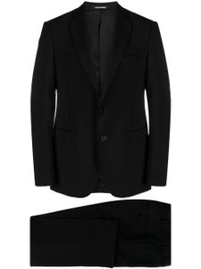 Emporio Armani costume à veste à simple boutonnage - Noir