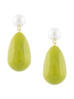 Eshvi boucles d'oreilles pendantes - Vert