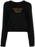 TOM FORD sweat en coton à logo imprimé - Noir