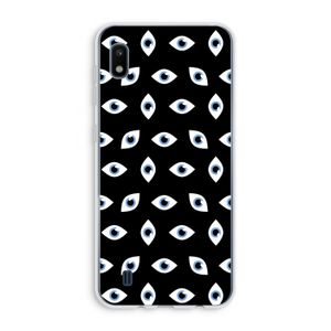 Eyes pattern: Samsung Galaxy A10 Transparant Hoesje