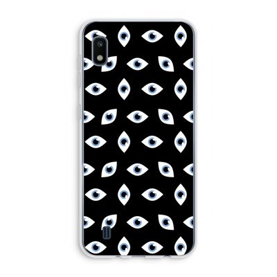 Eyes pattern: Samsung Galaxy A10 Transparant Hoesje