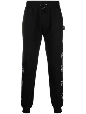 Philipp Plein pantalon de jogging à patch logo - Noir