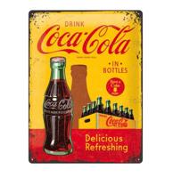 Metal Sign 'Drink Coca-Cola In Bottles' 30 x 40 cm - thumbnail