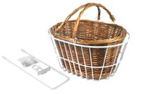Reid metalen mand + Wicker - Wit Reid metalen mand + Wicker - Wit