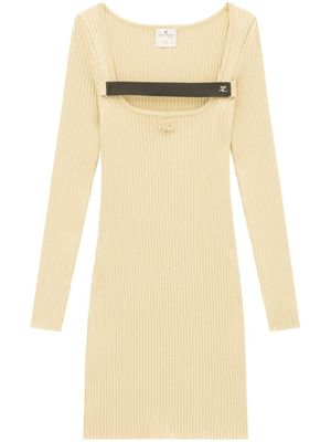 Courrèges robe Racer à coupe courte - Tons neutres