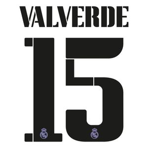 Valverde 15 (Officiële Real Madrid Bedrukking 2022-2023)