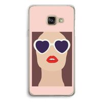 Red lips: Samsung A3 (2017) Transparant Hoesje