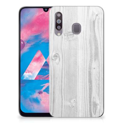 Samsung Galaxy M30 | Bumper Hoesje | White Wood