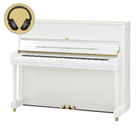 Yamaha U1 SH3 PWH messing silent piano (wit hoogglans)