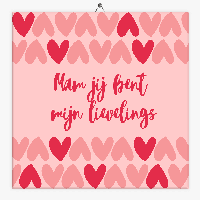 Tekst tegeltje mam lievelings