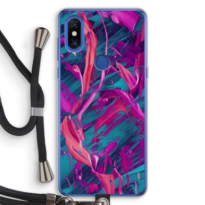 Pink Clouds: Xiaomi Mi Mix 3 Transparant Hoesje met koord